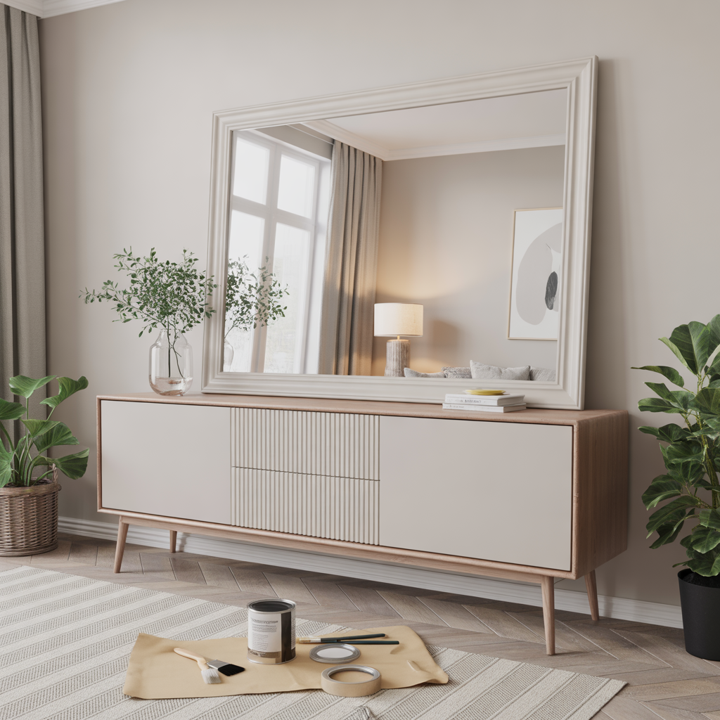 4.Sa malar du en spegelram for att matcha rummets inredning